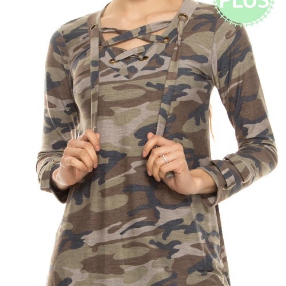 Camo Long Sleeve Top